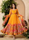 Jf 030 Tebby Orgenza With Embroidery Sequence Work Gown